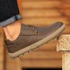 Men Plus Size Retro British Style PU Leather Shoes Ankle Comfortable Foot Feel Casual Shoe Wear-resistant Outsole Walking Shoes
