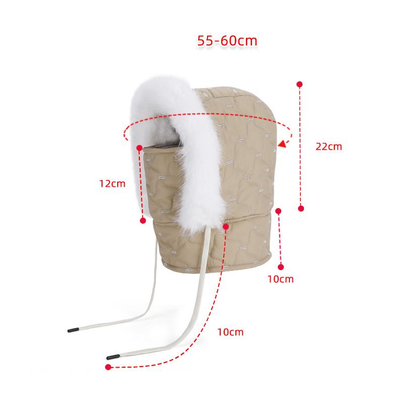 Winter Mask Scarf Cap Outdoor Riding Ski Ear Protection Bomber Hat Velvet Warm Neck Protection Cap