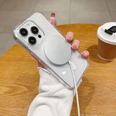 For Magsafe Magnetic Case For iPhone 16 15 11 13 12 14 Pro Max XR X XS Plus Magnetic Wireless Charging Phone Cases Clear Cover