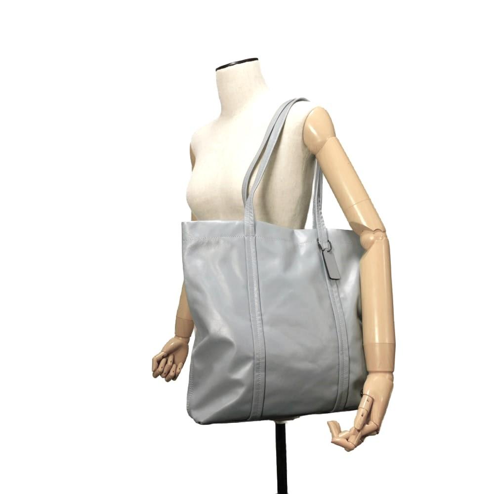 Used 9726 Hall Tote 33 CO840 7924 Current C Logo 2-Way Shoulder Bag C Mark Paperweight Leather Blue Gray Men's from