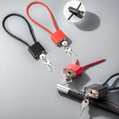 20cm Safety Anti-Theft Portable Hardened Outdoor Plastic Steel Cable Shot Padlock Key Length Gun Trigger Lock Locker Lcoks 1PC