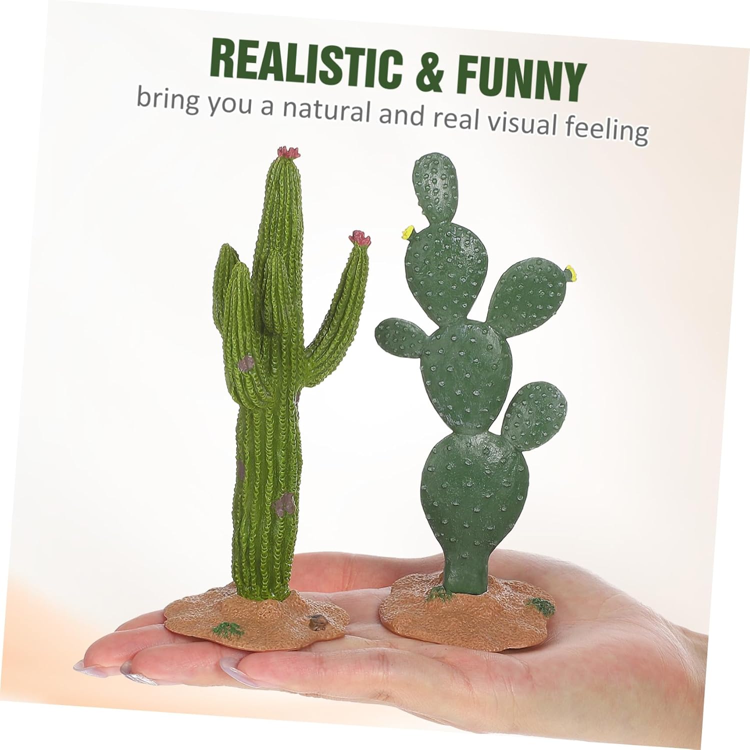 

BESPORTBLE Террариумные растения-кактусы, 2 шт., Растения для рептилий, Декор для террариума- 5. 5-дюймовое растение-кактус, имитация, ландшафтное украшение для черепахи, ящерицы