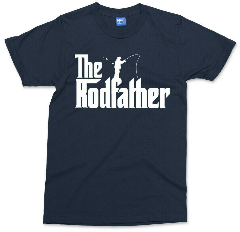 The Rodfather T-shirt Fisherman Tee Angler Dad Grandpa Fishing Present Gift Top