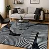 Tapis moderne scandinave noir 160x230