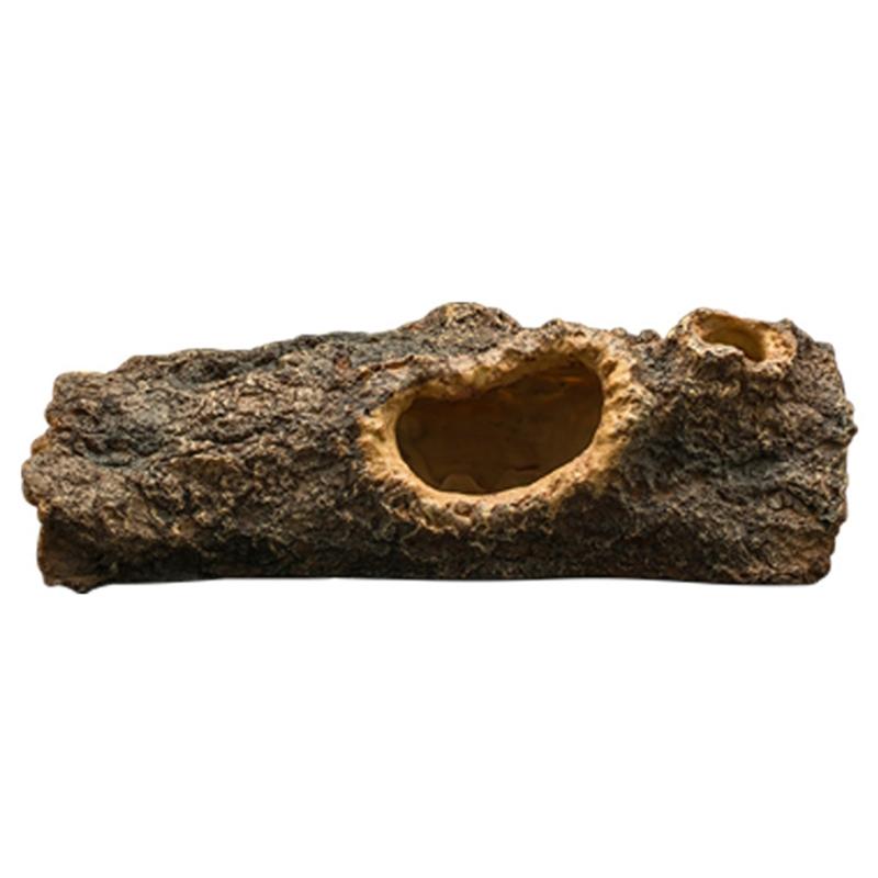 Aquarium Resin Mountain Rock Cave Hideout Decoration Fish for Tank Ornaments Details Landscaping Accessories X3UC