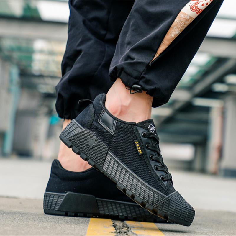 Canvas Sneakers Shoes For Men  Spring New Climbing  Casual Shoes Wear-Resistant Working Shoes Fashion Rubber Tenis S