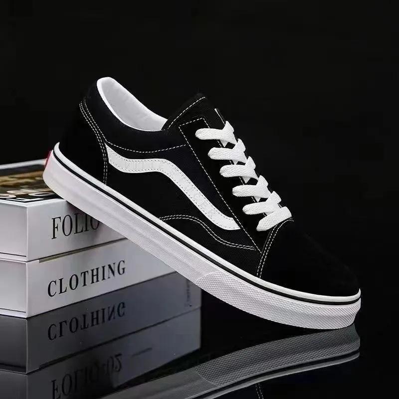 

Men s & Women s Black Low-Top Canvas Sneakers - Trendy, Versatile Casual Shoes Size 35 Female