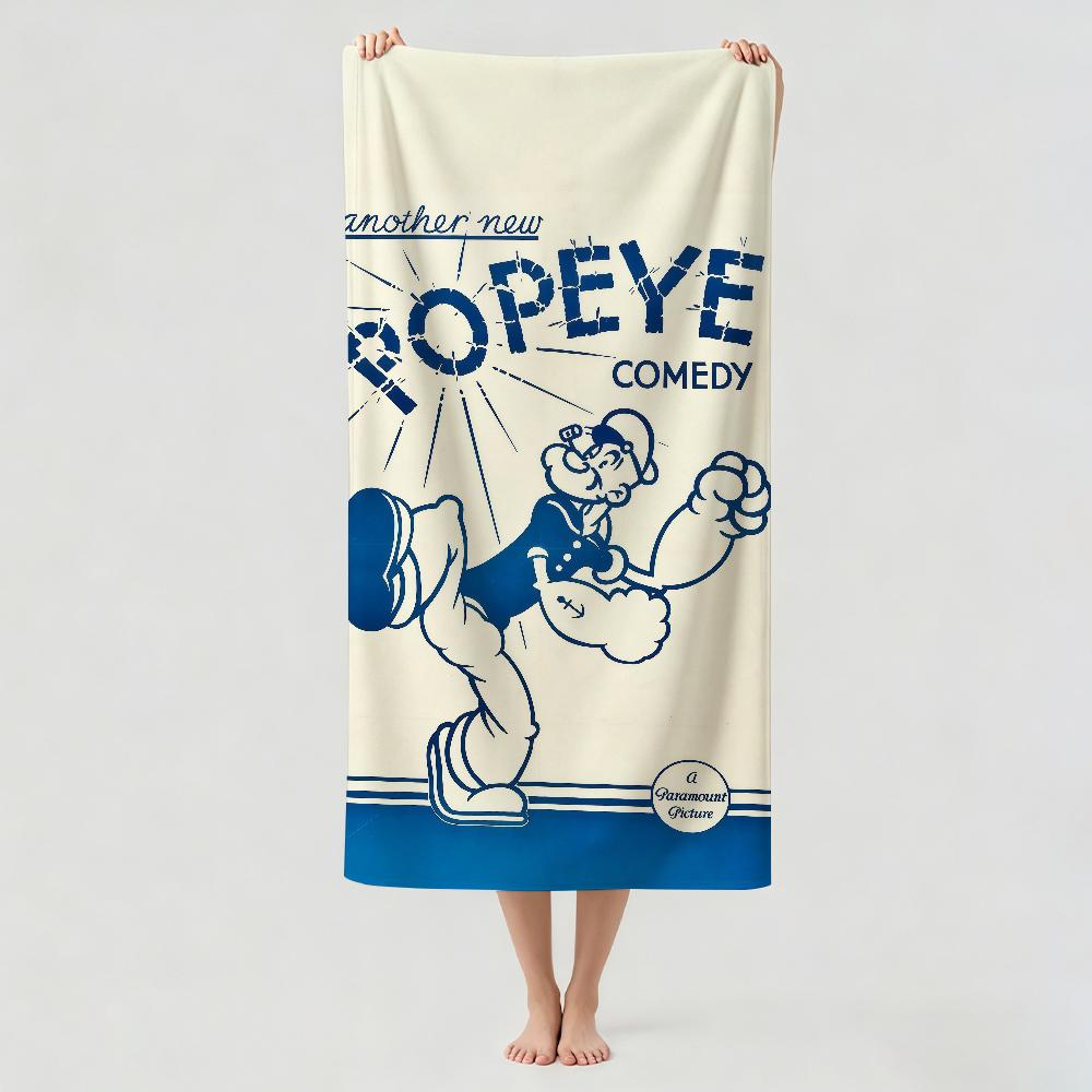 Cartoon funny P-PopeyeS Towel Drying Bath Towel Applicable To Light Swimming Camping Yoga Beach Out