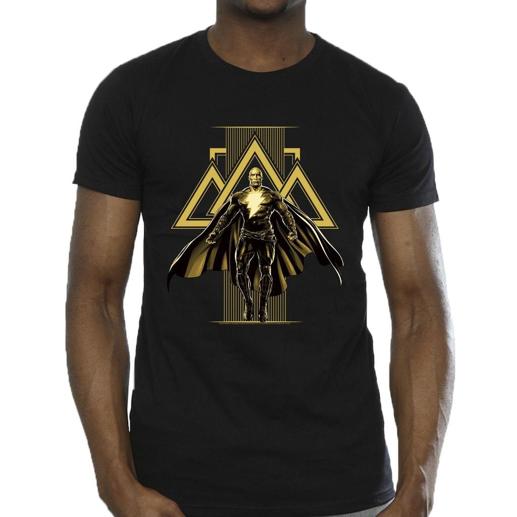 DC Comics Mens Black Adam Rising Golden Symbols T-Shirt