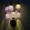 Bellflower Flower Flowers Solar Garden Light Realistic Solar Artificial Flower Light  Outdoor