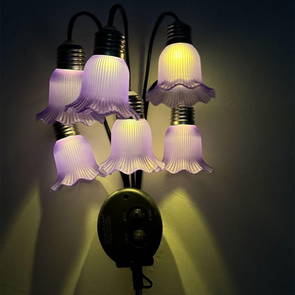 Bellflower Flower Flowers Solar Garden Light Realistic Solar Artificial Flower Light Outdoor