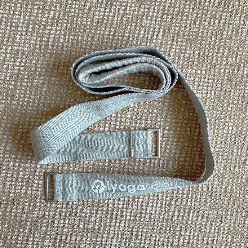 

Frog Same Style Pure Cotton Yoga Mat Strap Strap Storage Belt Portable Drawstring Yoga Mat Carrier Light gray(light gray)