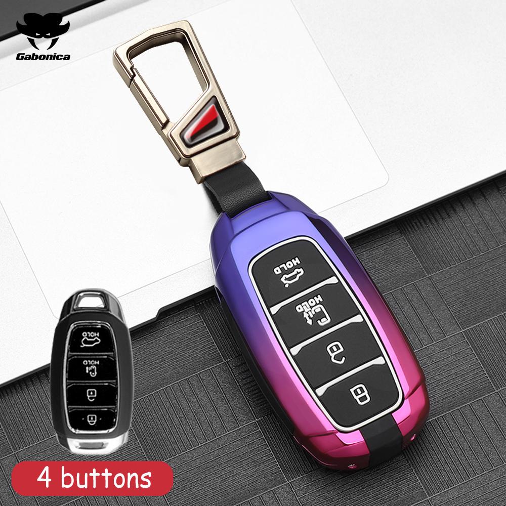 Alloy Car Key Cover For Hyundai N Line Verna Solaris Elantra Azera Kona Encino Grandeur Azera Palisade I30 Ix35 Accent Santa Fe