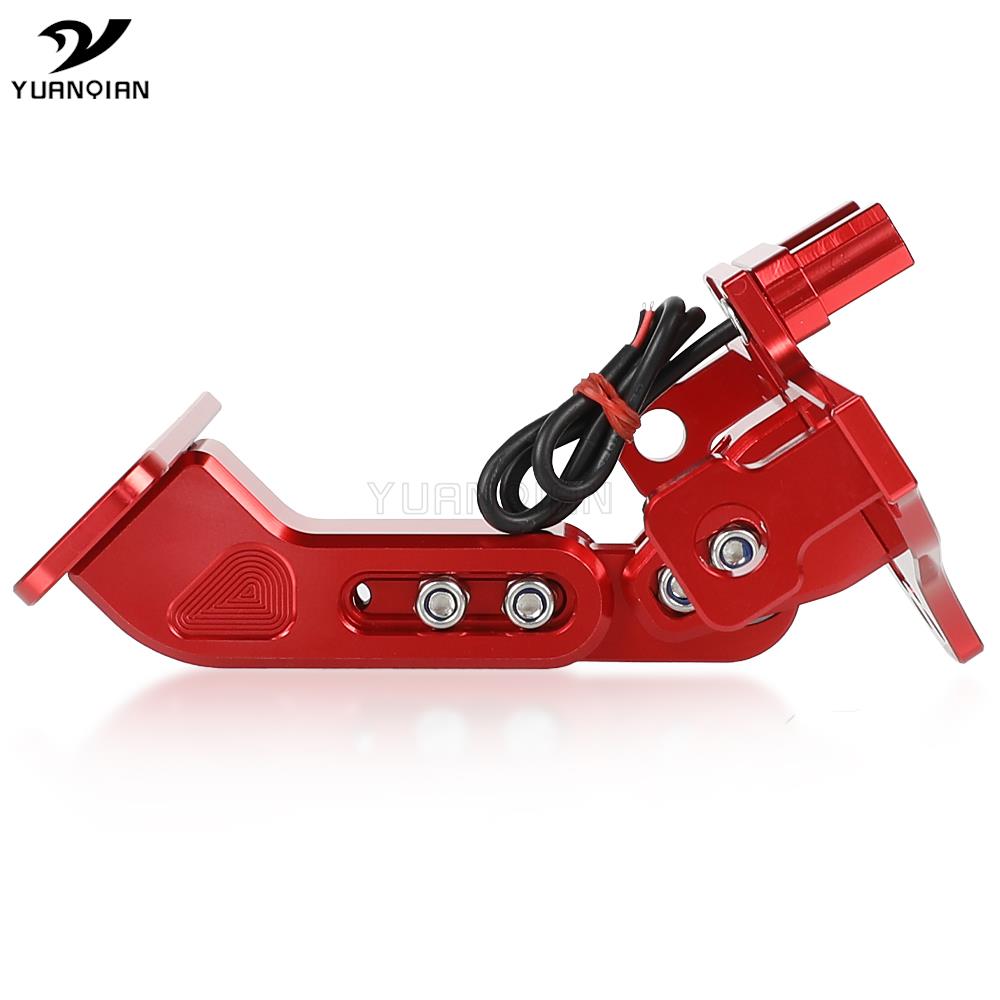For APRILIA SR50 SR 50 MYCNC Motorcycle Adjustable Angle License Number Plate Frame Holder Bracket SR50MY LED Light