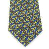 Used HERMES Tie Silk Navy Yellow Business