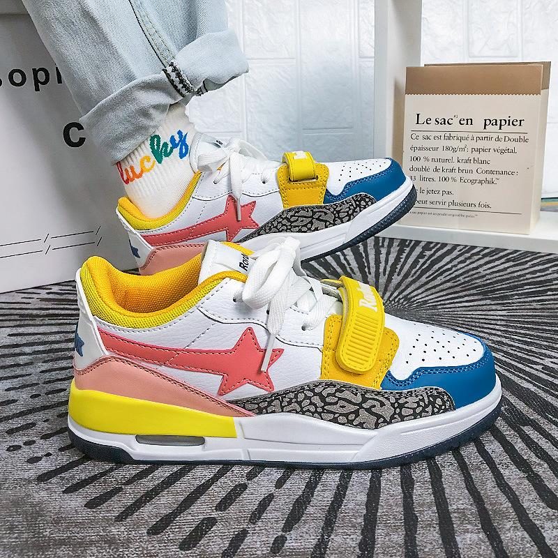 Super Fire Couple Star Air Cushion Shoes Harbor Style ins Han Su Students