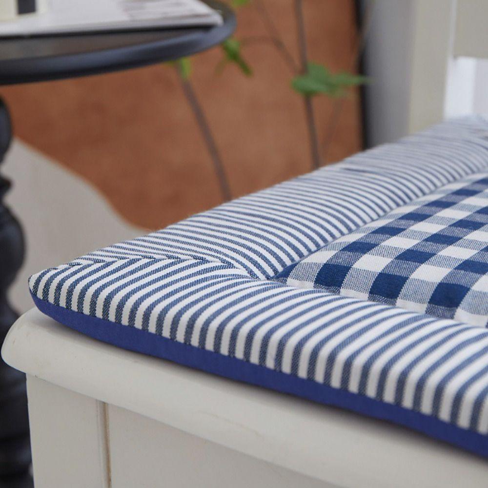 Linen/Sponge Chair Pad Checkered Seat Cushion Durable Chair Cushion