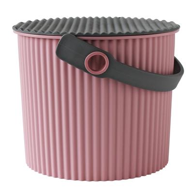 Yawata Kasei Omniouti Rosa Mini 4L Eimer mit Deckel, Skandinavisches Design, 236344, Hergestellt in Japan