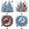 Christmas Bird Full 11CT DIY Stamped Cross Stitch Kits 15.75x15.75inch Printed Cross-Stitch Kits for Beginners Adults Home Decor
