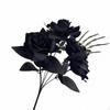 Skeletal Hand Arrangement Halloween Gothic Flower Spray Matte Finish Black Bouquet for Photo
