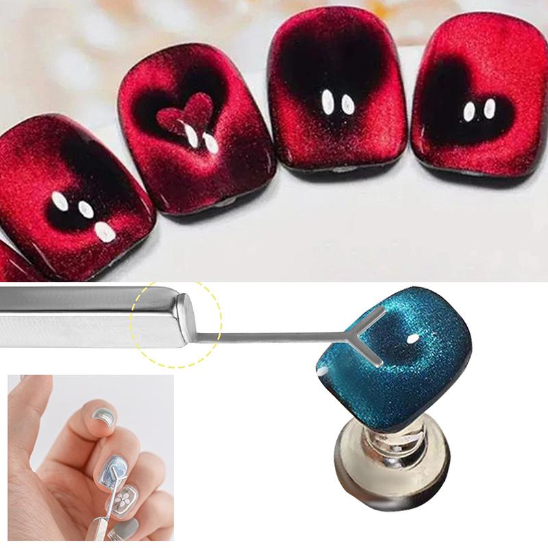 1Pcs/3pcs Cat Eye Nail Magnet Set With Strong Magnet Column For Creating Love Heart Shapes On Nails Nail Art Accessories Tools