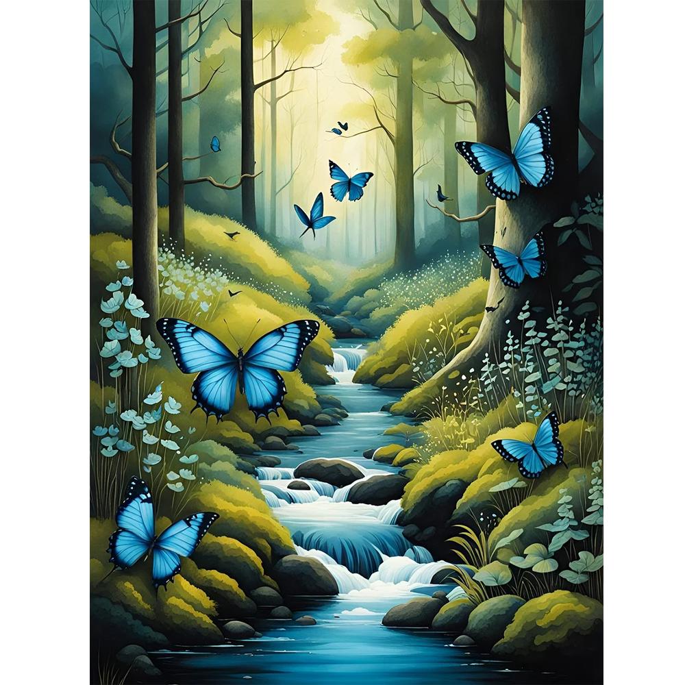 5D Diy Diamond Embroidery Beautiful Flowers and Butterflies Diamond Painting Needleworks Cross Stitch Home Decor J3637