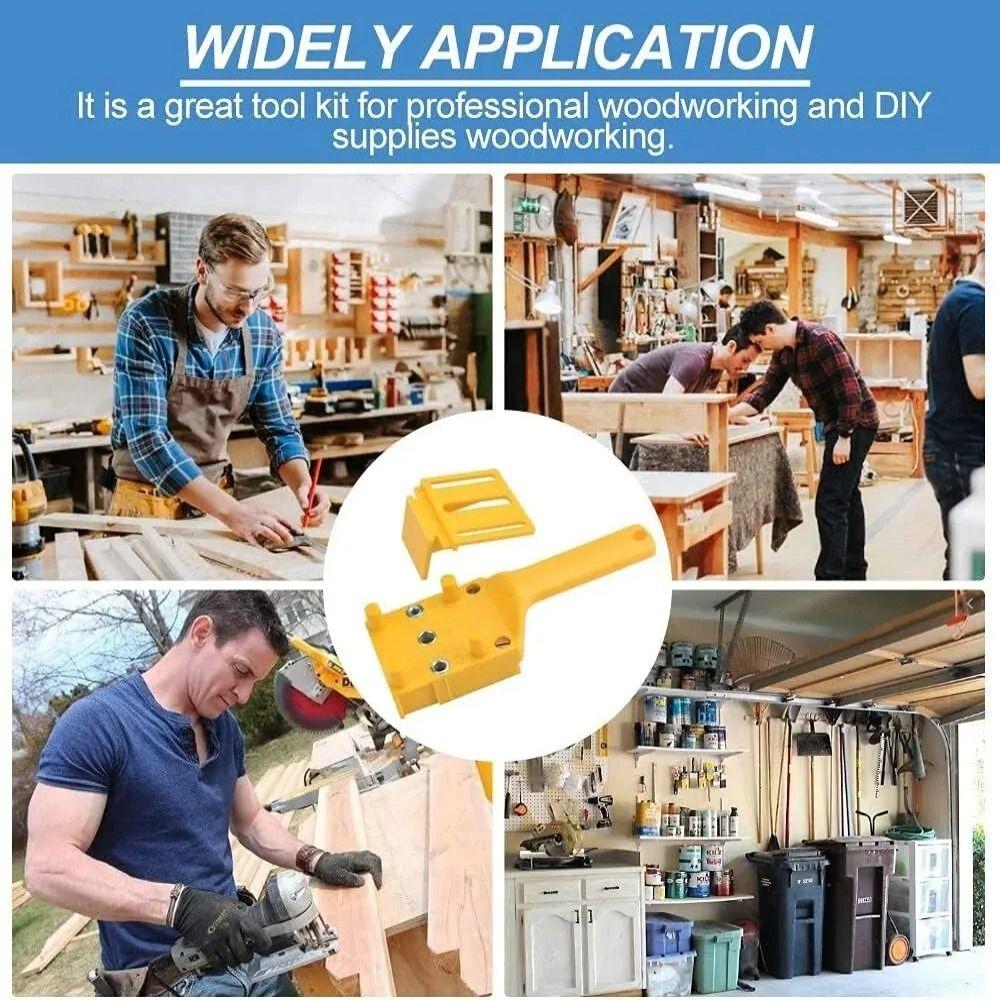 Drill Locator Carpentry Dowel Joints Straight Hole Clamp Carpenter Clamp Drill Guide Carpentry