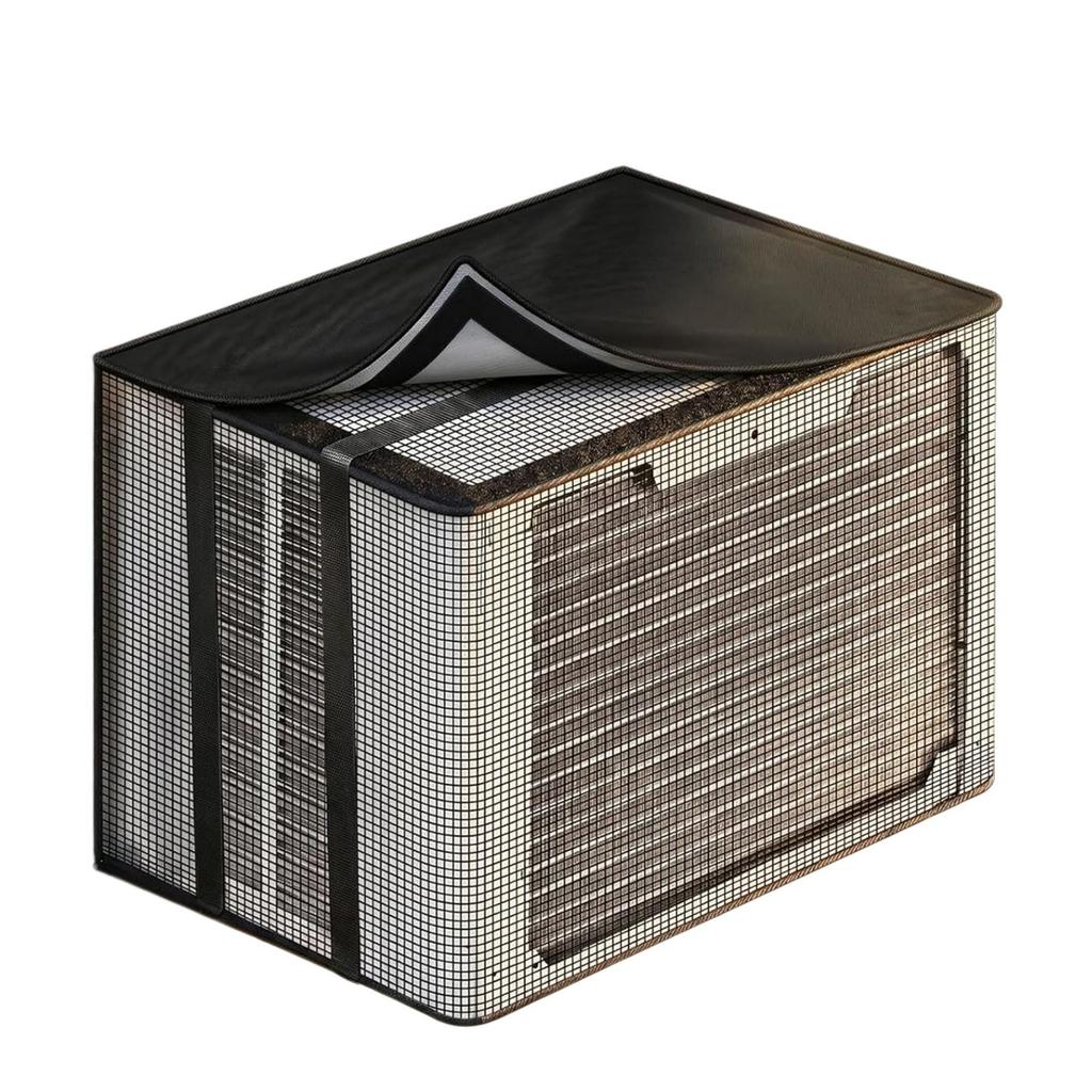 Outdoor Air Conditioner Cover Wall Mounted AC Unit Protector Waterproof Sunproof Universal Fit Black