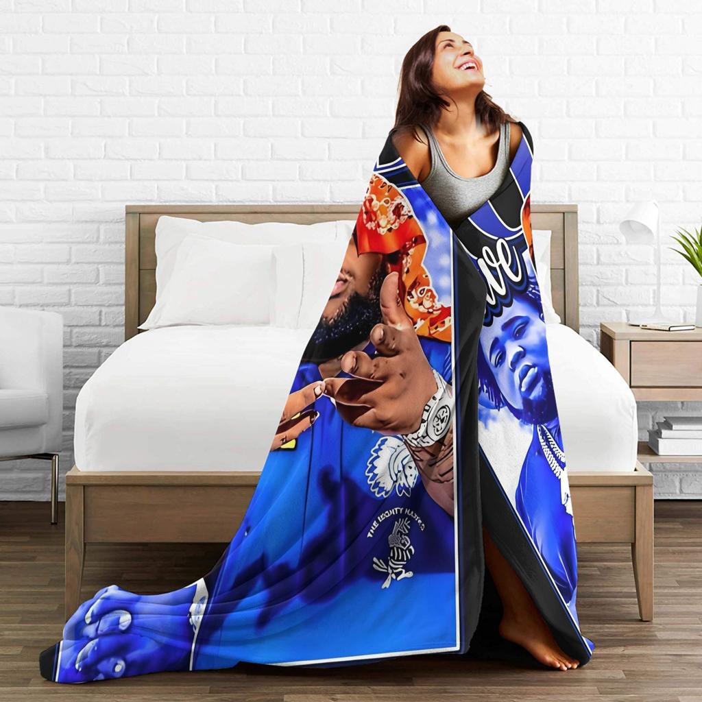 Rapper rod wave Blanket Decorative Flannel Bedding Throws For Couch Bed Super Warm Custom Quality Bedspread Gift