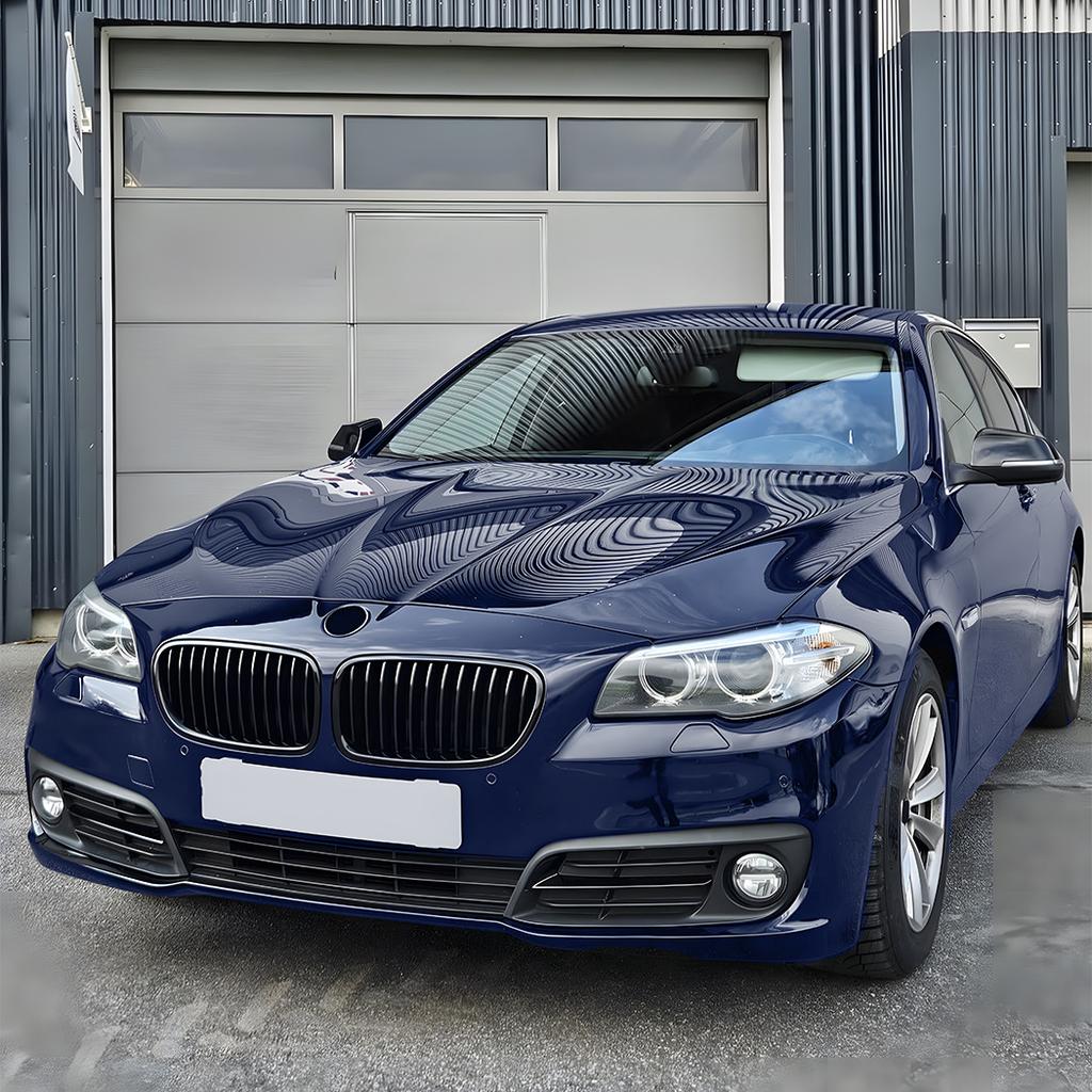 2PCS Car Front Bumper Hood Grilles Single And Double Line Style Upper Racing Grills Accessory For BMW 5 Series F10 F11 2011-2017