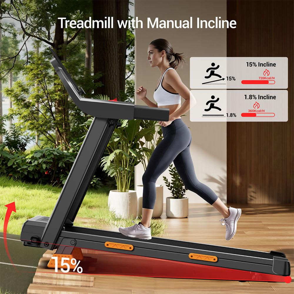ROBORE SF20 Foldable Home Treadmill with 15% Incline