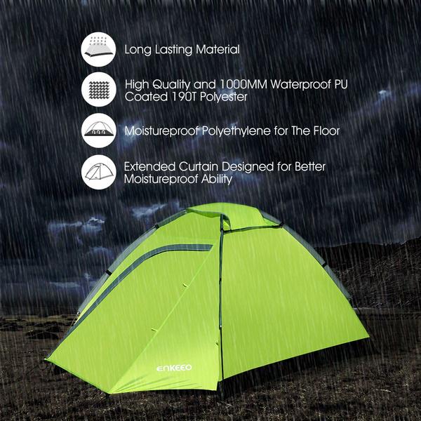 Buy Enkeeo Waterproof Backpacking Tent Person with Carrying Bag