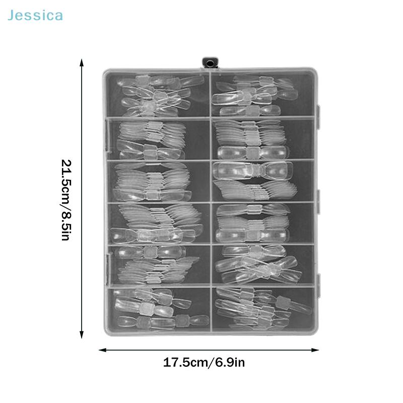 240Pcs Crystal Extension Nail Molds Set - Clear Reusable Nail Forms For Acrylic Gel Nail Extensions