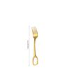 Cutlery 304 Stainless Steel Spoon Circular Ring Hotel Steak Knife Fork Spoon Titanium Plated European Style Hanging Hole Fork Tea Spoon