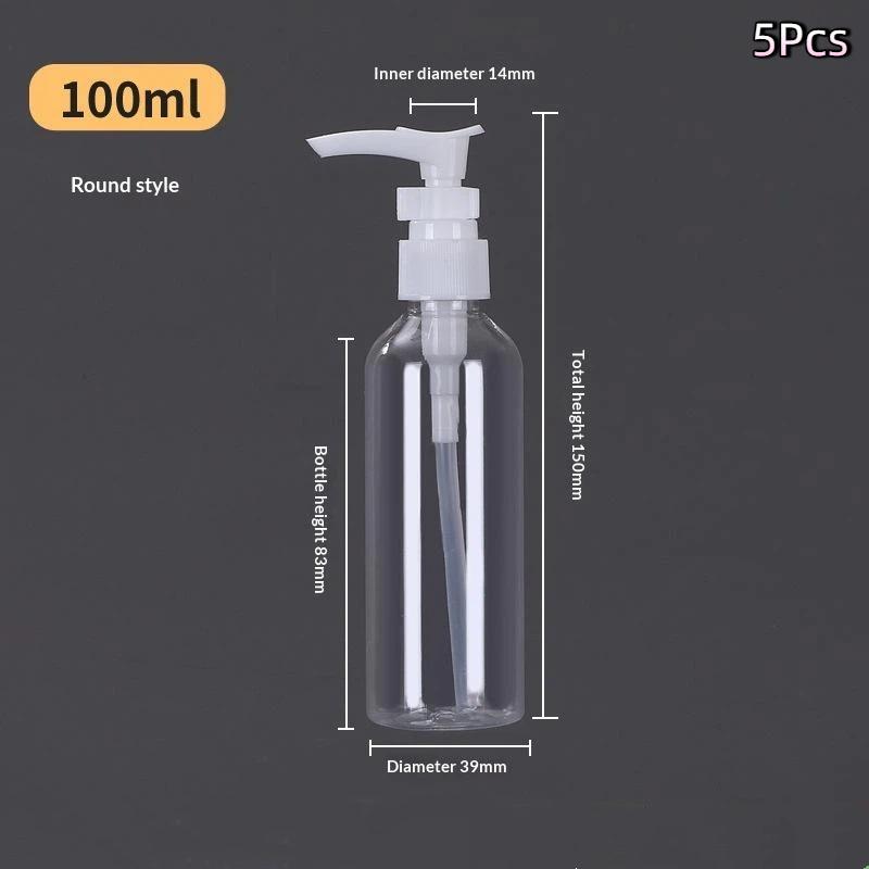 Empty Plastic Shampoo Lotion Pump Bottle Food Grade Safe Leakproof Dispenser for Home Bathroom Travel Use