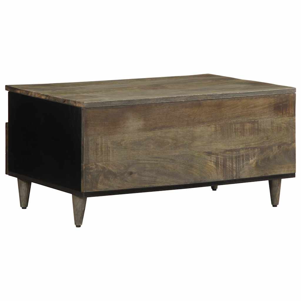 Light Gray Coffee Table 80X54X40 Cm Solid Mango Wood
