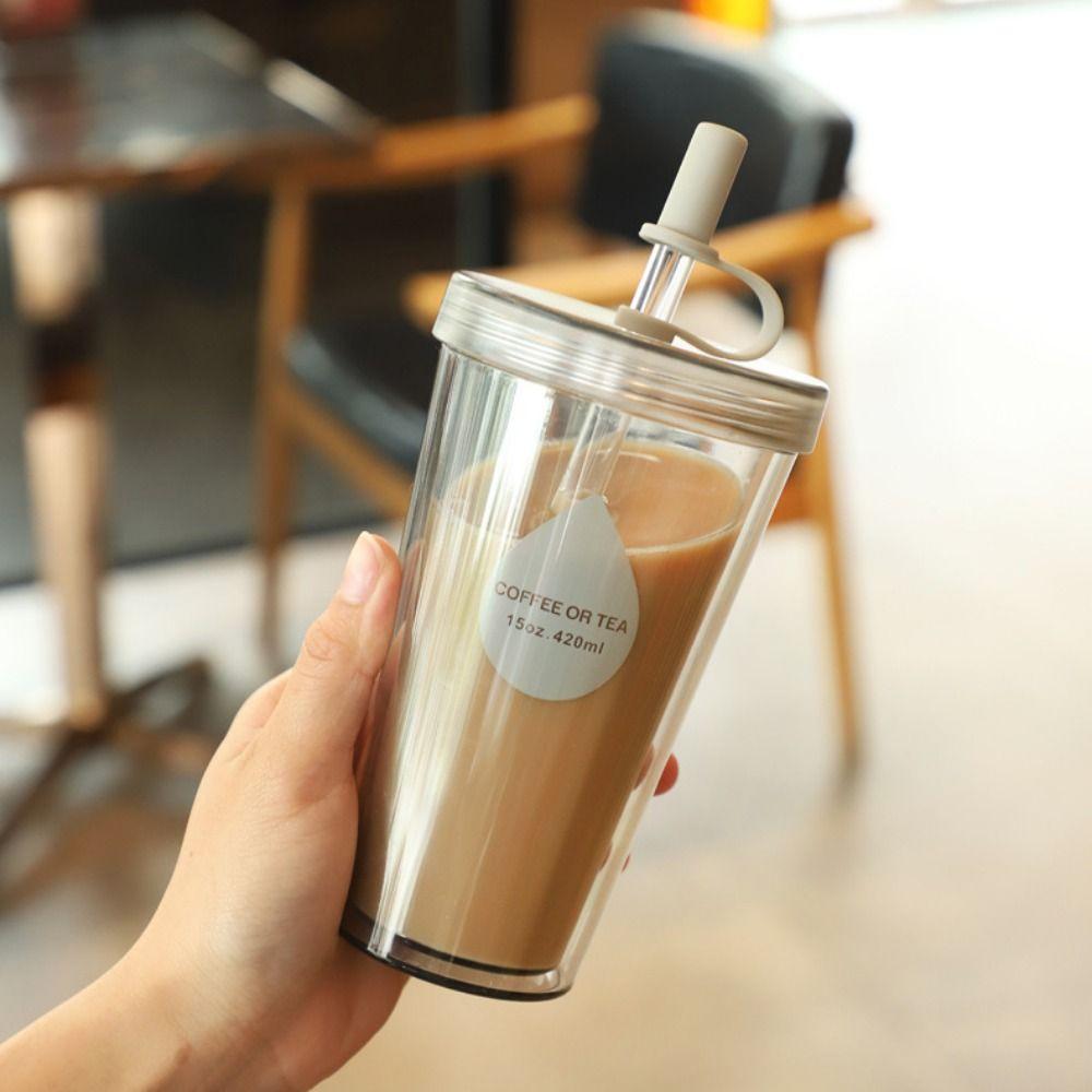 Reusable Iced Coffee Cups with Lids Water Cup gift Plastic Tumbler Cup  Toddlers