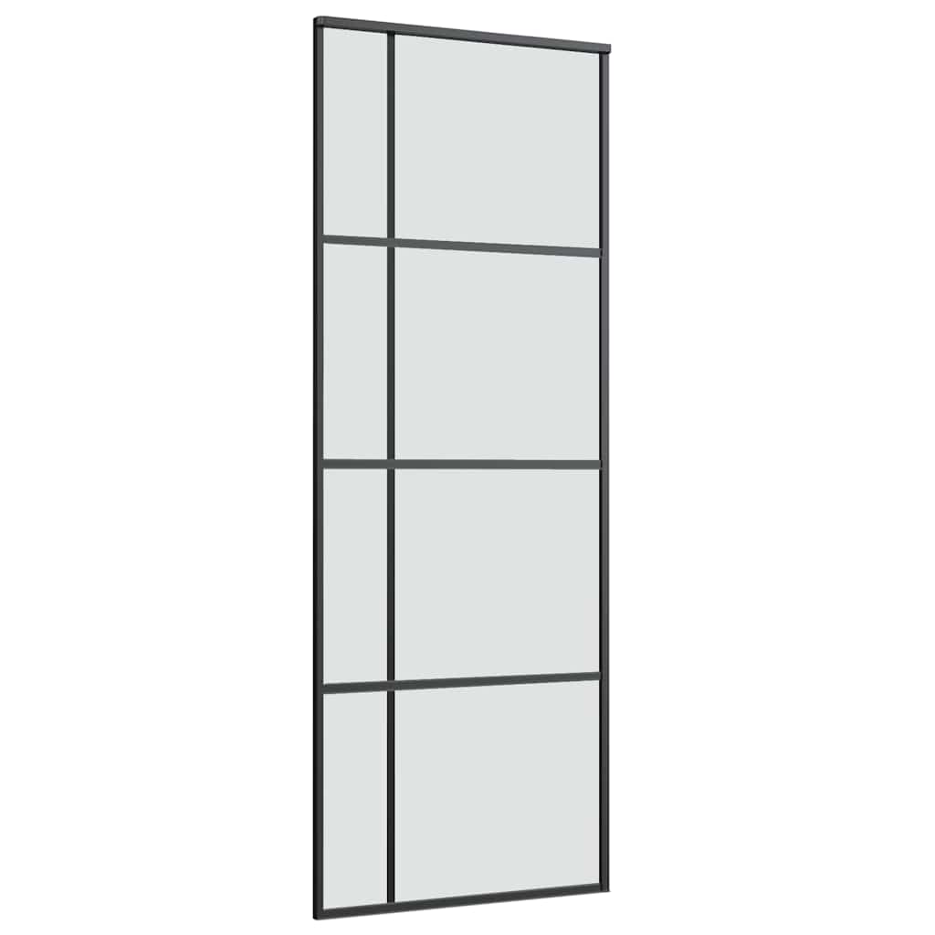 Vidaxl Sliding Door With Hardware, Esg Glass And Aluminium, 76X205 Cm