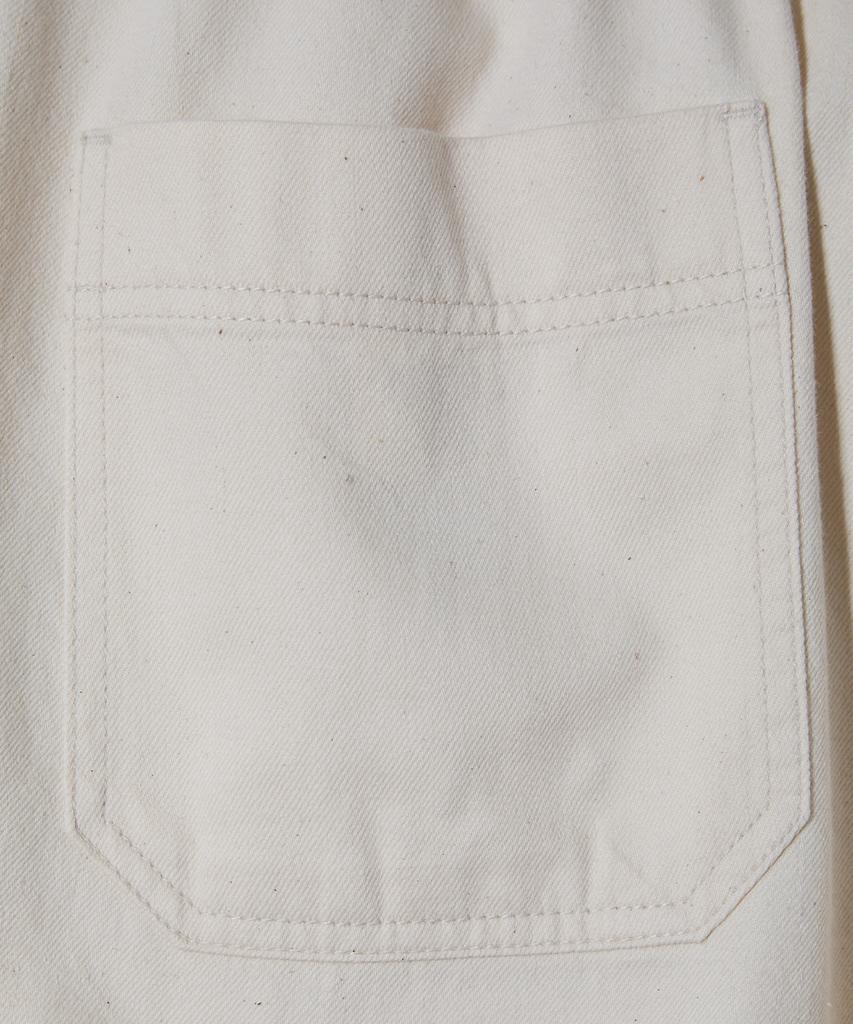 Holliseon Cove Drape Loose Denim Pants Ecru