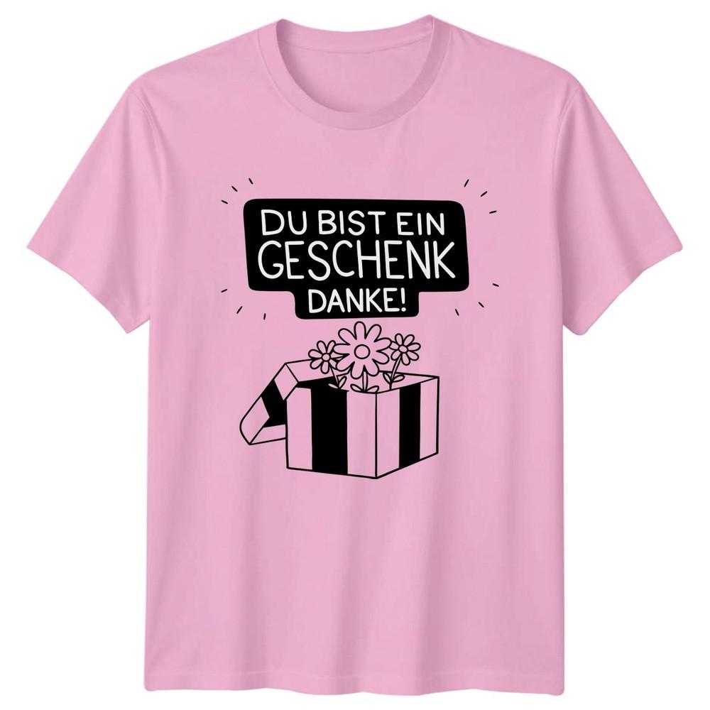 Du Bist Ein Geschenk Danke Unisexs TShirt GerUnisex Floral Gratitude Appreciation