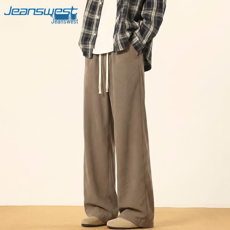 Jeanswest Men's Corduroy Loose Straight-Leg Pants