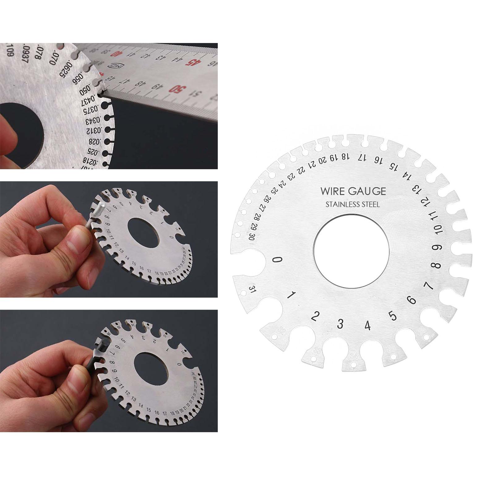 

Измерительная шкала для измерения толщины, круглый калибр из нержавеющей стали, подходит для цветной проволоки, измерительный инструмент для металла 2x