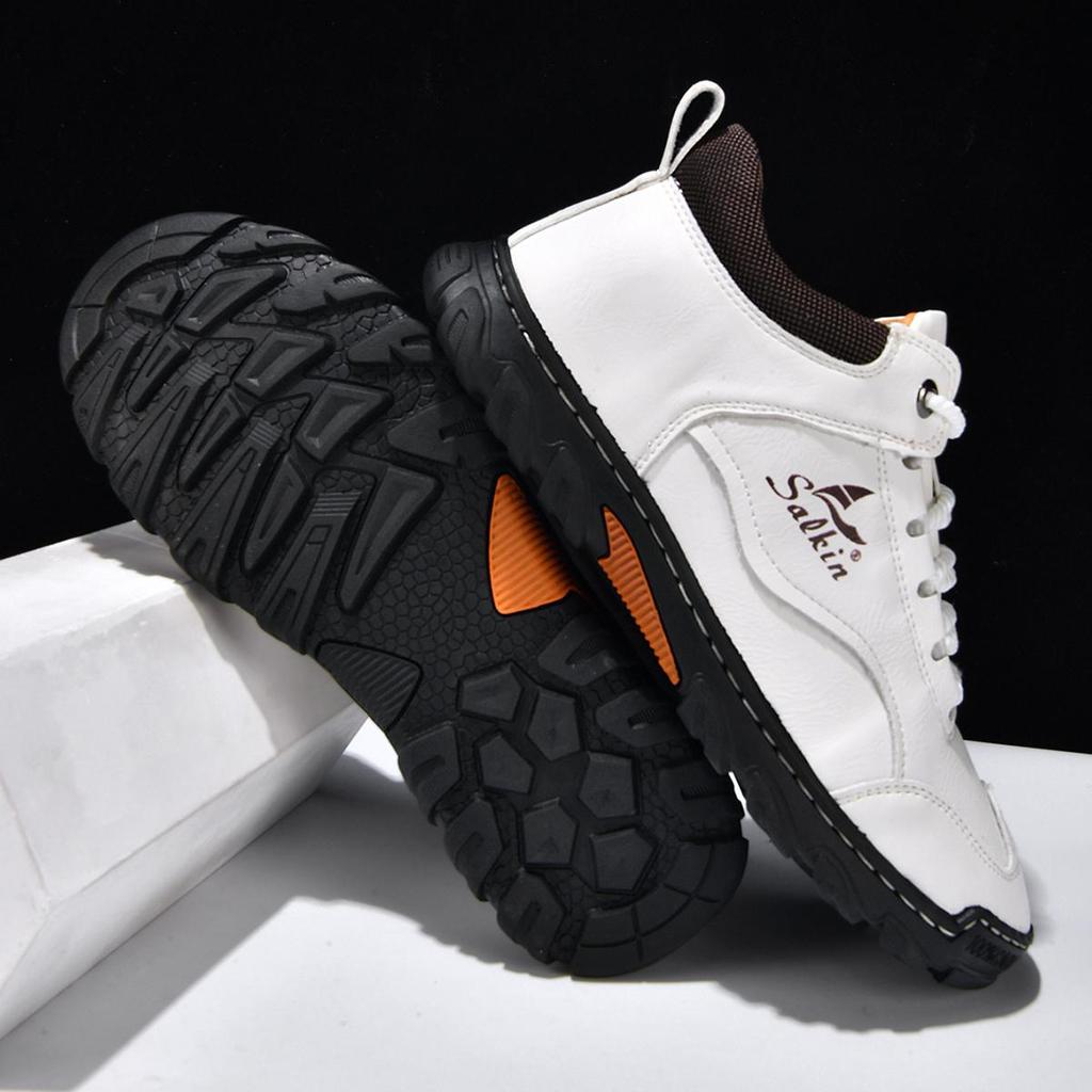 Hand-stitching Leather Men Boots Split Leather Shoes Men Ankle Boots For Men Casual Shoes Large Size Tooling Shoes