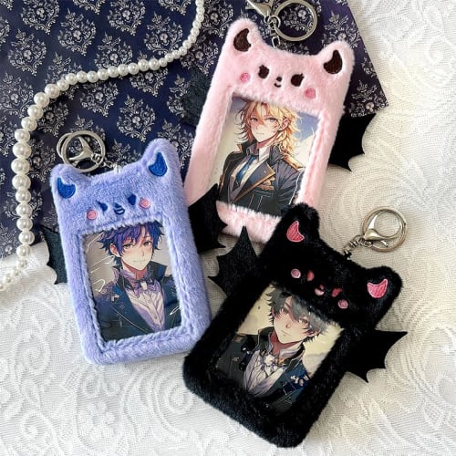 G-Trigger Devil-Shaped Trading Card Case, Anime Card Case, Collectible Book, Trading Card Holder, Korean Goods, Black
