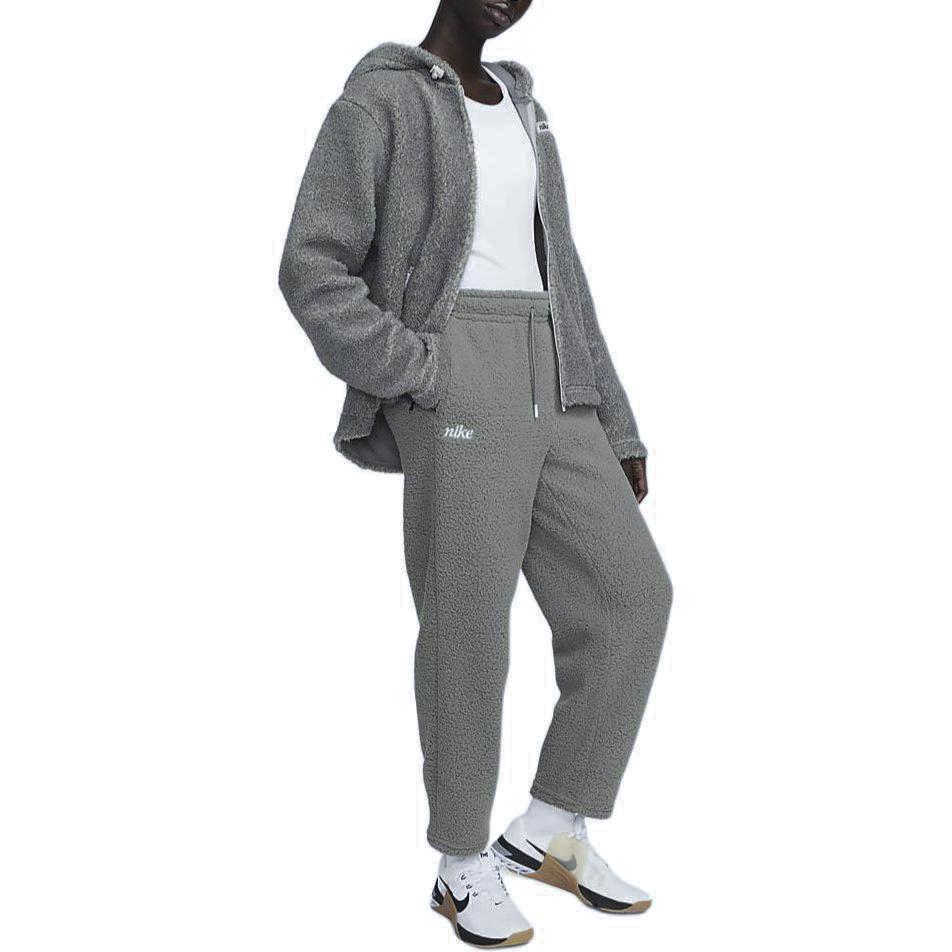 Nike Therma-Fit Solid Color Drawstring Fleece Warm Casual Pants Women Bottoms Light-Gray DQ6262-029