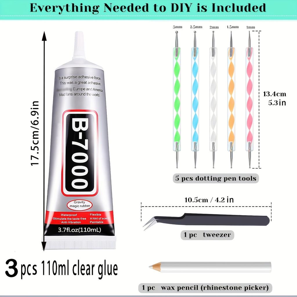 B7000-E8000 Adhesive – Waterproof, Transparent Epoxy Resin Adhesive for Jewellery and Mobile Phones