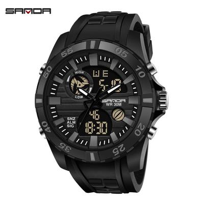 SANDA New Watch Genuine Fashion Sports Multifunctional Electronic Couple Popular Men's Luminous Watch