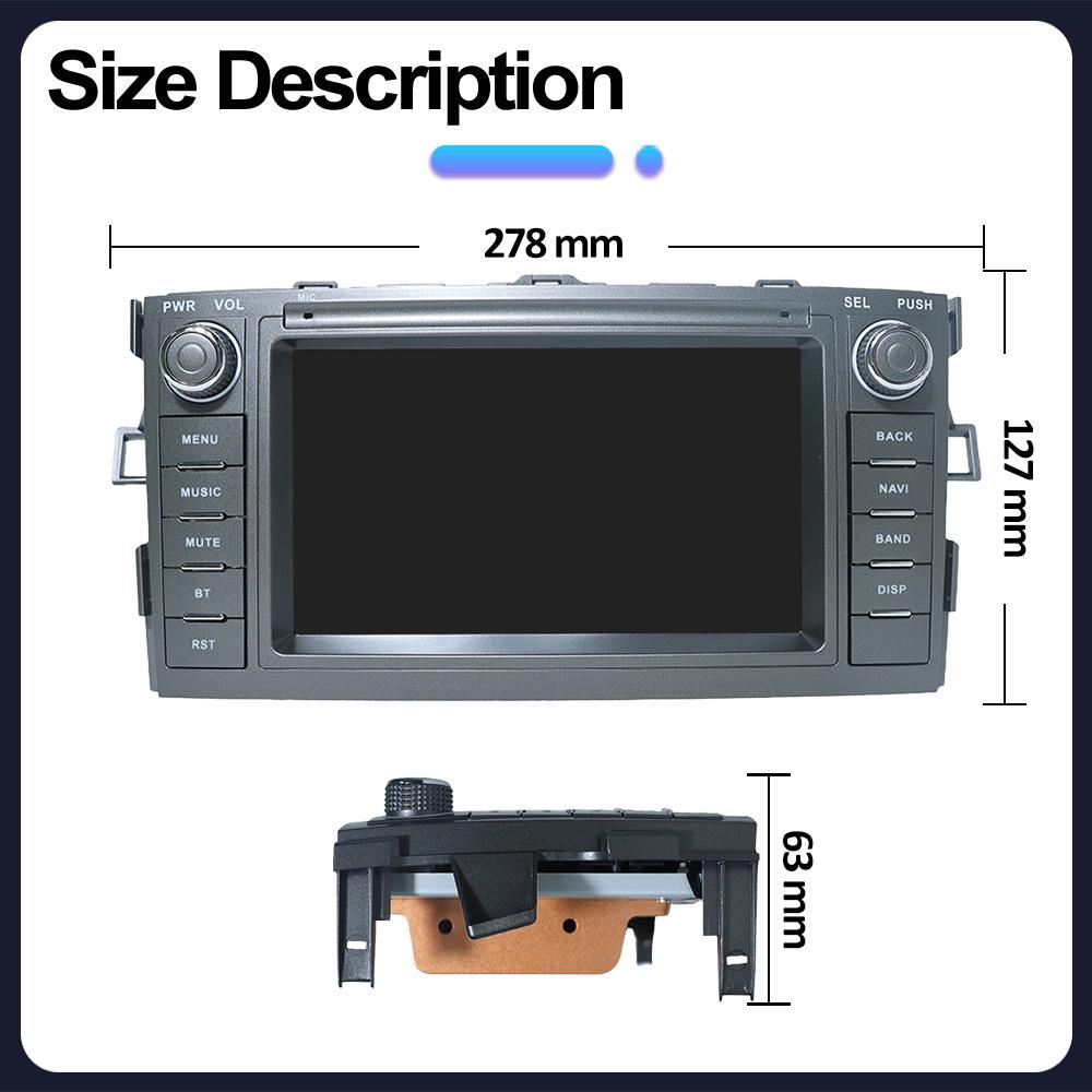Toyota Auris Android Navigation System with HD Reversing Camera and CarPlay Integration