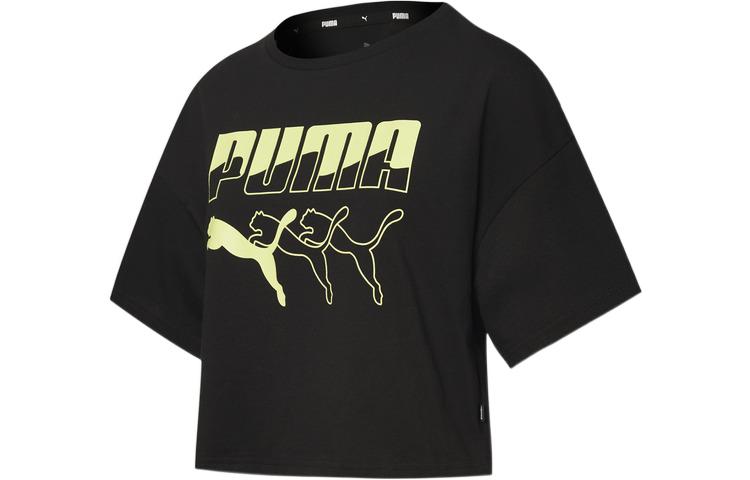 PUMA Drop Shoulder Sleeve T Shirt Women s Black 584427-56 M