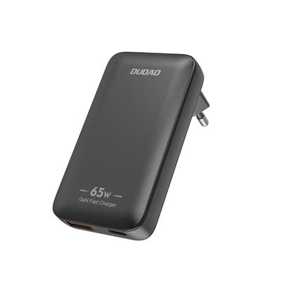 Reiseladenetzteil ultradünn GaN 65W USB-A USB-C PD EU / US - schwarz